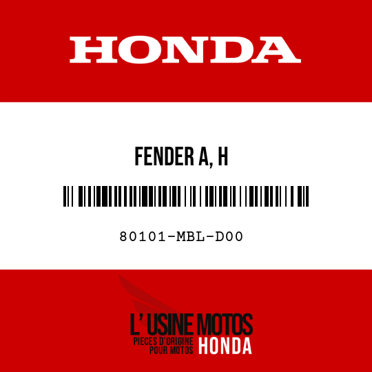 image de 80101-MBL-D00 FENDER A, H