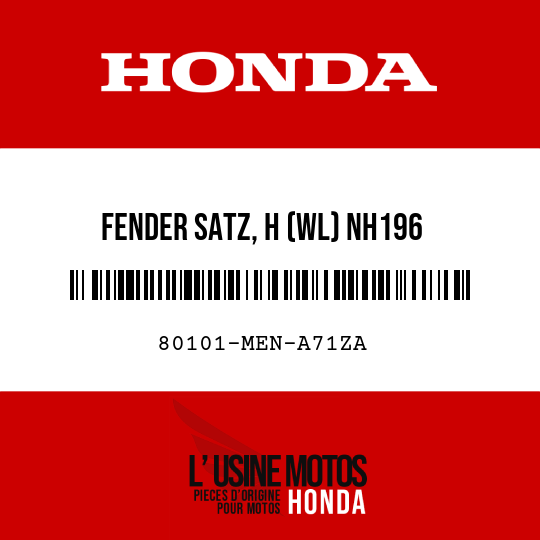image de 80101-MEN-A71ZA FENDER SATZ, H (WL) NH196
