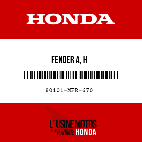 image de 80101-MFR-670 FENDER A, H