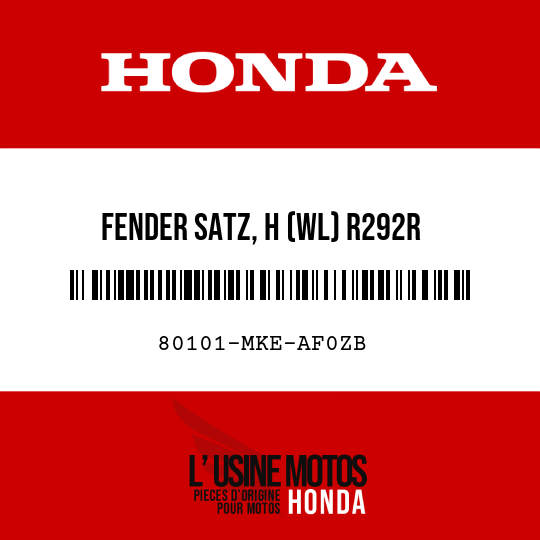 image de 80101-MKE-AF0ZB FENDER SATZ, H (WL) R292R