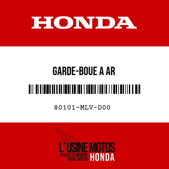 image de 80101-MLV-D00 GARDE-BOUE A AR