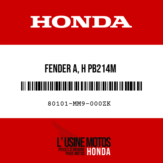 image de 80101-MM9-000ZK FENDER A, H PB214M 