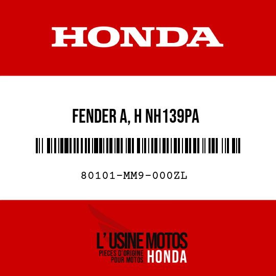 image de 80101-MM9-000ZL FENDER A, H NH139PA 