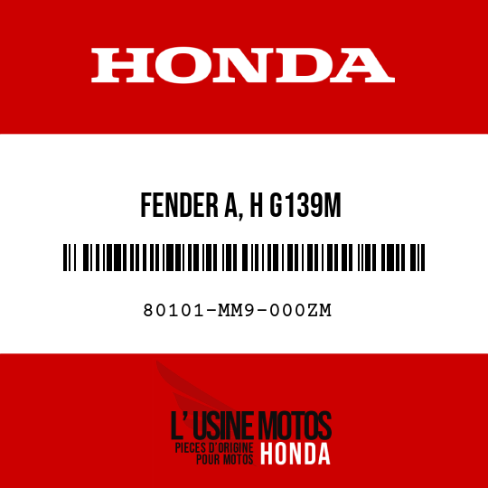 image de 80101-MM9-000ZM FENDER A, H G139M 