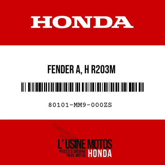 image de 80101-MM9-000ZS FENDER A, H R203M 