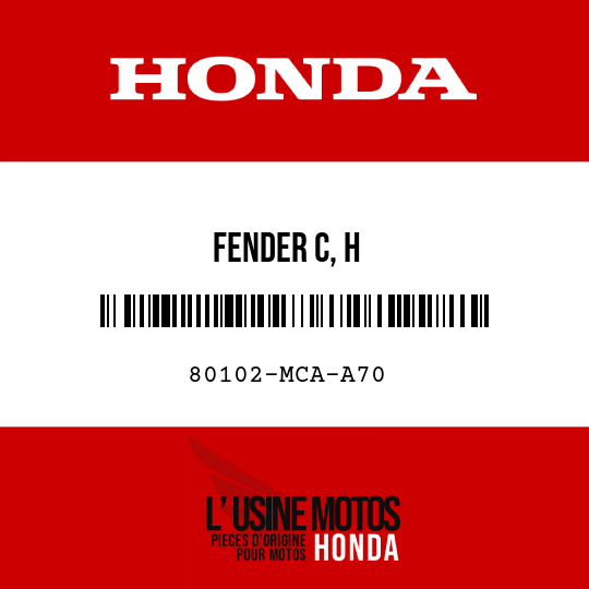 image de 80102-MCA-A70 FENDER C, H