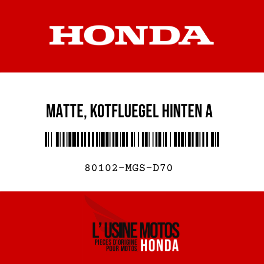 image de 80102-MGS-D70 MATTE, KOTFLUEGEL HINTEN A