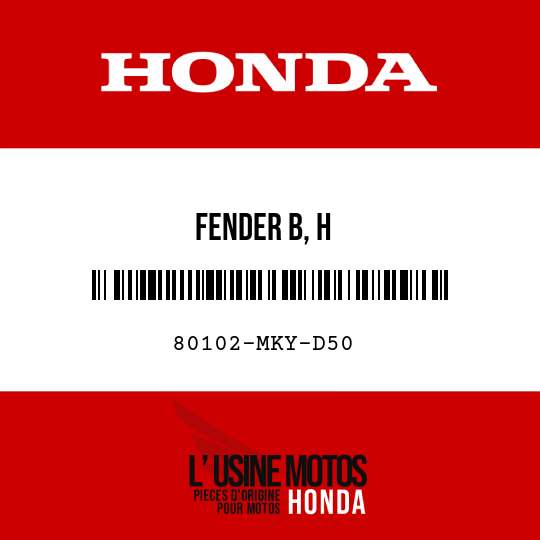 image de 80102-MKY-D50 FENDER B, H