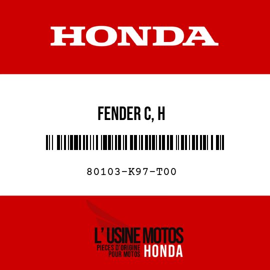 image de 80103-K97-T00 FENDER C, H