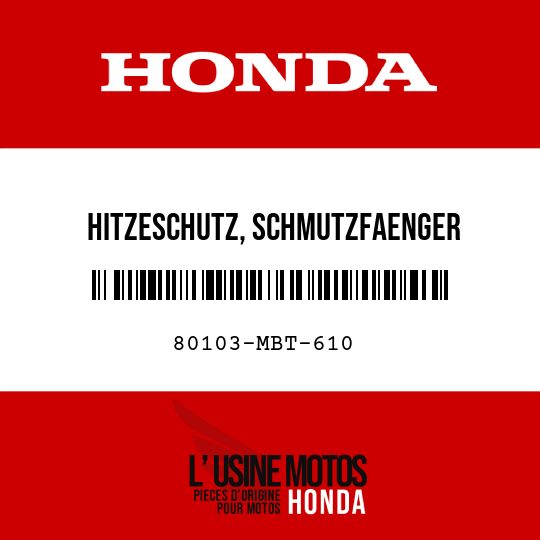 image de 80103-MBT-610 HITZESCHUTZ, SCHMUTZFAENGER