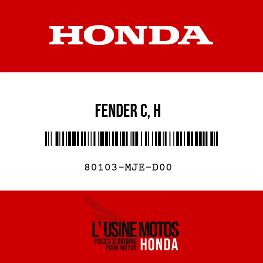 image de 80103-MJE-D00 FENDER C, H