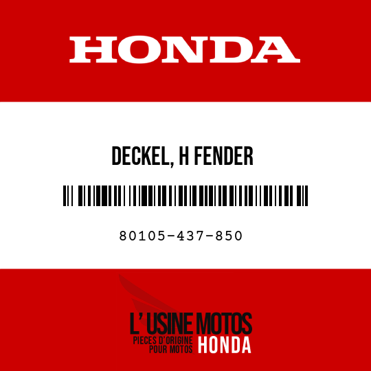 image de 80105-437-850 DECKEL, H FENDER