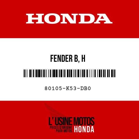 image de 80105-K53-DB0 FENDER B, H