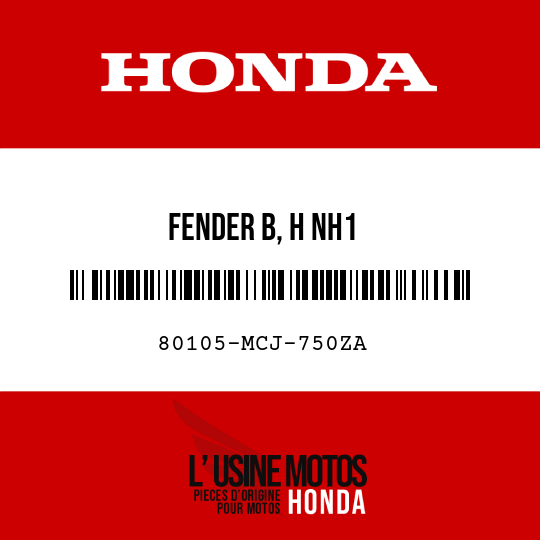 image de 80105-MCJ-750ZA FENDER B, H NH1 