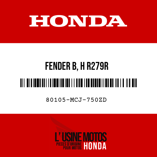 image de 80105-MCJ-750ZD FENDER B, H R279R 