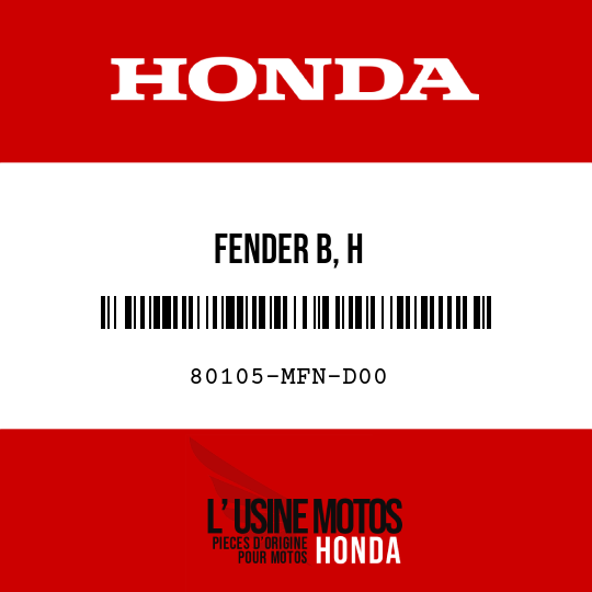image de 80105-MFN-D00 FENDER B, H
