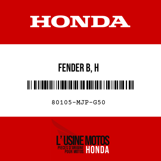 image de 80105-MJP-G50 FENDER B, H