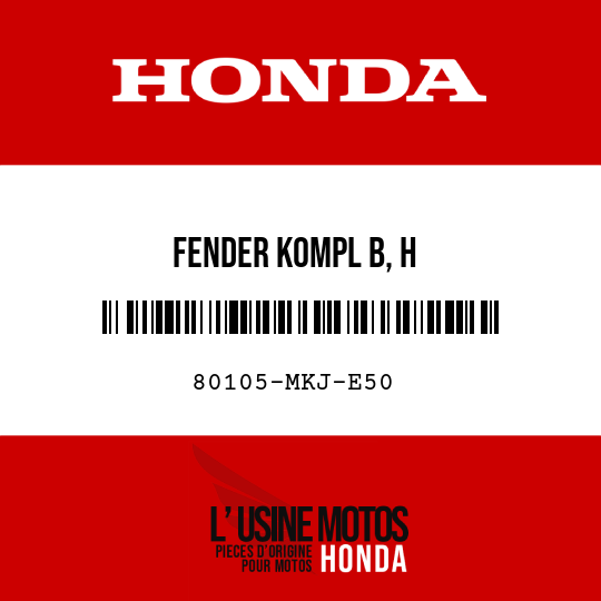 image de 80105-MKJ-E50 FENDER KOMPL B, H