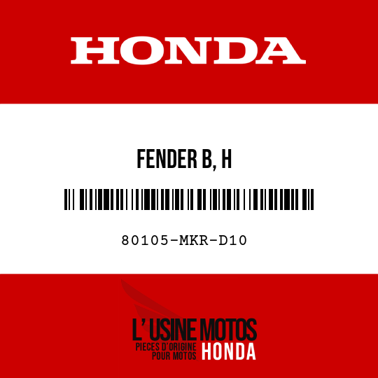 image de 80105-MKR-D10 FENDER B, H
