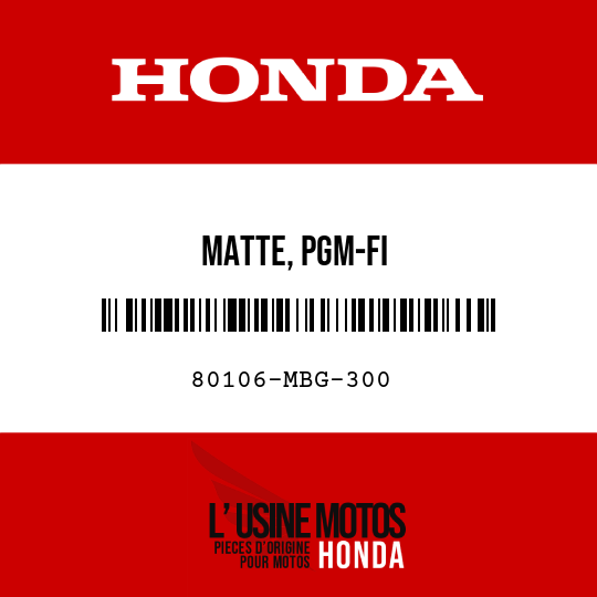 image de 80106-MBG-300 MATTE, PGM-FI