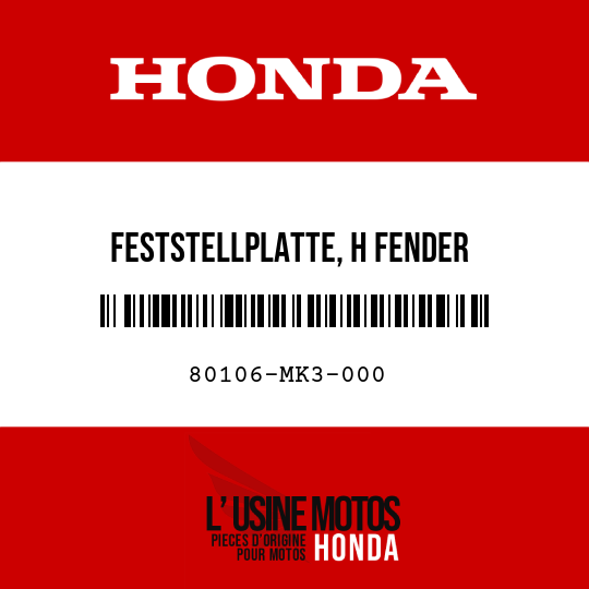 image de 80106-MK3-000 FESTSTELLPLATTE, H FENDER