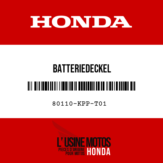 image de 80110-KPP-T01 BATTERIEDECKEL