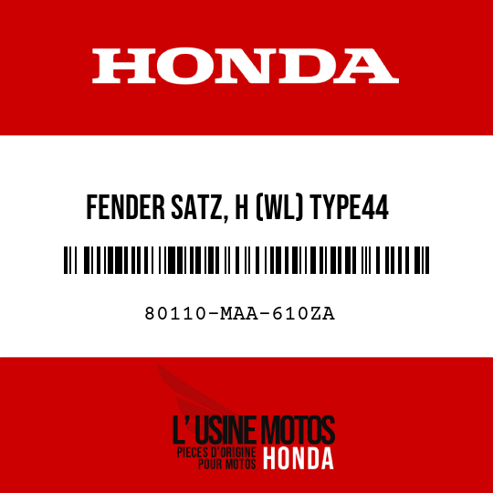 image de 80110-MAA-610ZA FENDER SATZ, H (WL) TYPE44 