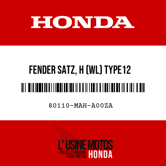 image de 80110-MAH-A00ZA FENDER SATZ, H (WL) TYPE12 