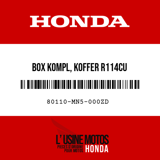 image de 80110-MN5-000ZD BOX KOMPL, KOFFER R114CU 