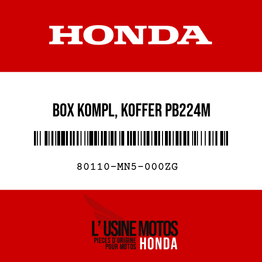image de 80110-MN5-000ZG BOX KOMPL, KOFFER PB224M 