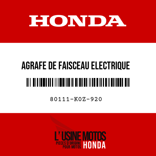 image de 80111-K0Z-920 AGRAFE DE FAISCEAU ELECTRIQUE