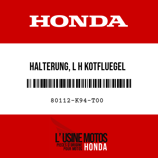 image de 80112-K94-T00 HALTERUNG, L H KOTFLUEGEL