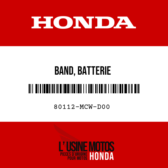 image de 80112-MCW-D00 BAND, BATTERIE