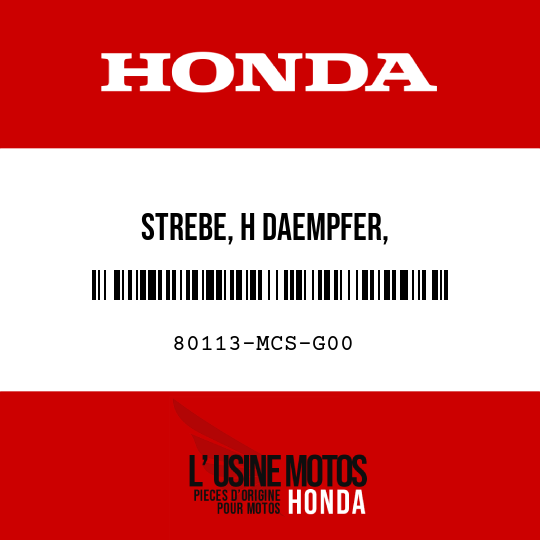 image de 80113-MCS-G00 STREBE, H DAEMPFER, VORLADUNGSEINSTELLER