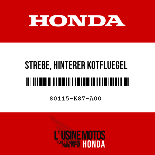 image de 80115-K87-A00 STREBE, HINTERER KOTFLUEGEL
