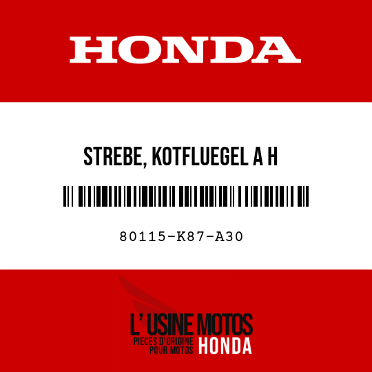 image de 80115-K87-A30 STREBE, KOTFLUEGEL A H