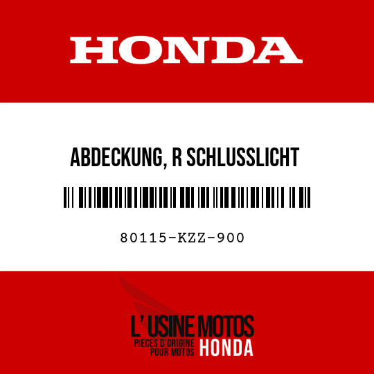 image de 80115-KZZ-900 ABDECKUNG, R SCHLUSSLICHT