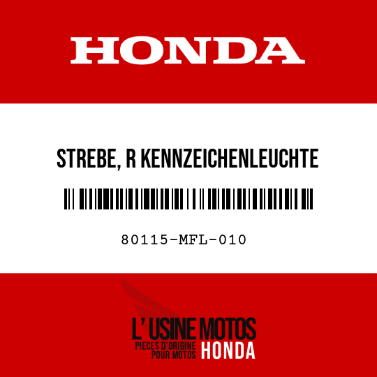image de 80115-MFL-010 STREBE, R KENNZEICHENLEUCHTE