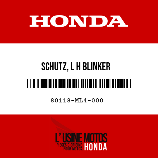 image de 80118-ML4-000 SCHUTZ, L H BLINKER