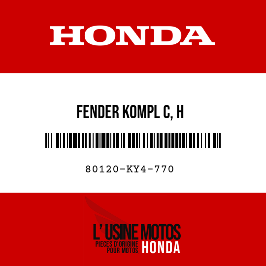 image de 80120-KY4-770 FENDER KOMPL C, H
