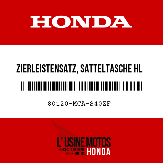 image de 80120-MCA-S40ZF ZIERLEISTENSATZ, SATTELTASCHE HL YR316M