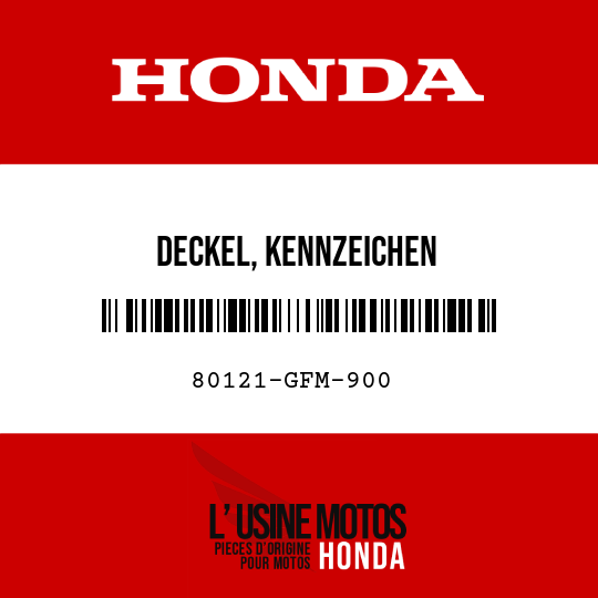 image de 80121-GFM-900 DECKEL, KENNZEICHEN