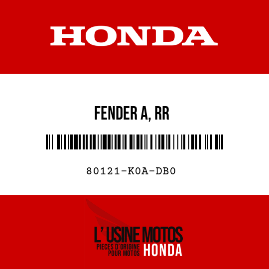 image de 80121-K0A-DB0 FENDER A, RR