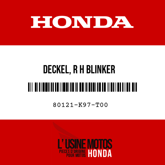 image de 80121-K97-T00 DECKEL, R H BLINKER