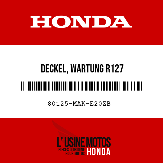image de 80125-MAK-E20ZB DECKEL, WARTUNG R127 
