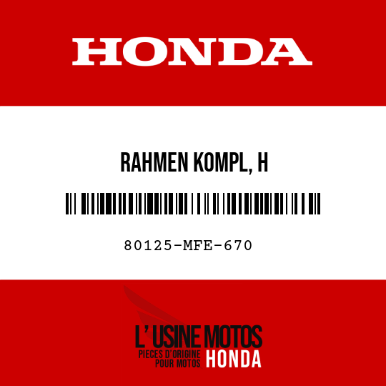 image de 80125-MFE-670 RAHMEN KOMPL, H