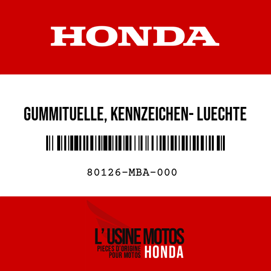 image de 80126-MBA-000 GUMMITUELLE, KENNZEICHEN- LUECHTE