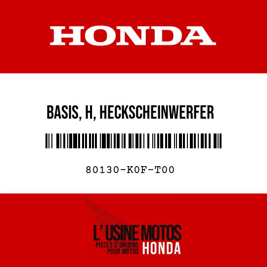 image de 80130-K0F-T00 BASIS, H, HECKSCHEINWERFER