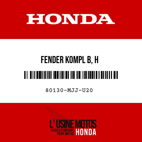 image de 80130-MJJ-U20 FENDER KOMPL B, H