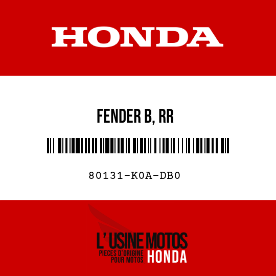 image de 80131-K0A-DB0 FENDER B, RR